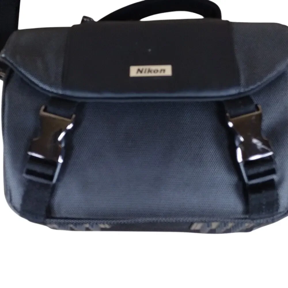 Nikon Camera Bag Black Padded DSLR Utility Crossbody Outdoor Travel Casual